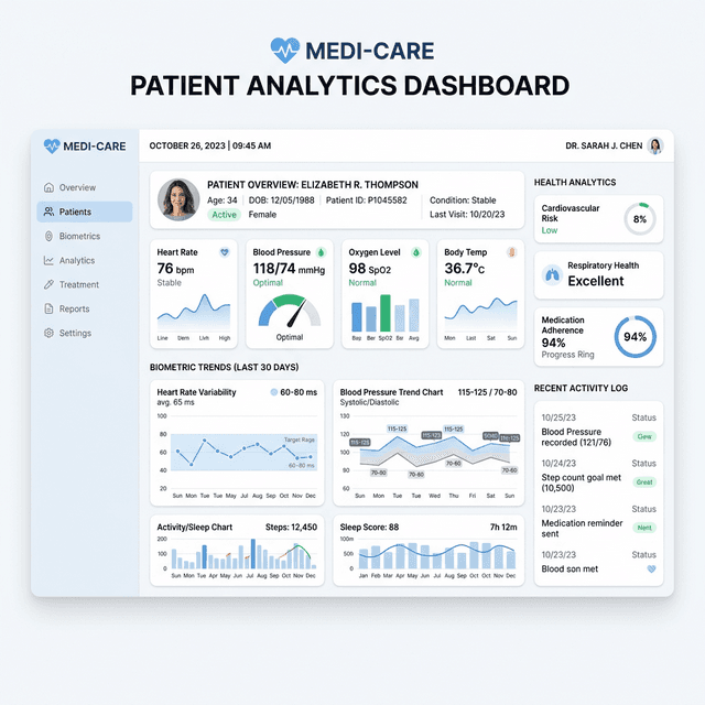 Healthcare operations and patient experience dashboard